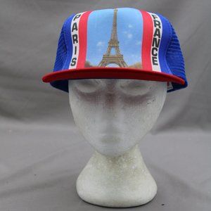 Vintage Trucker Hat - Paris France Eifel Tower - Adult Snapback